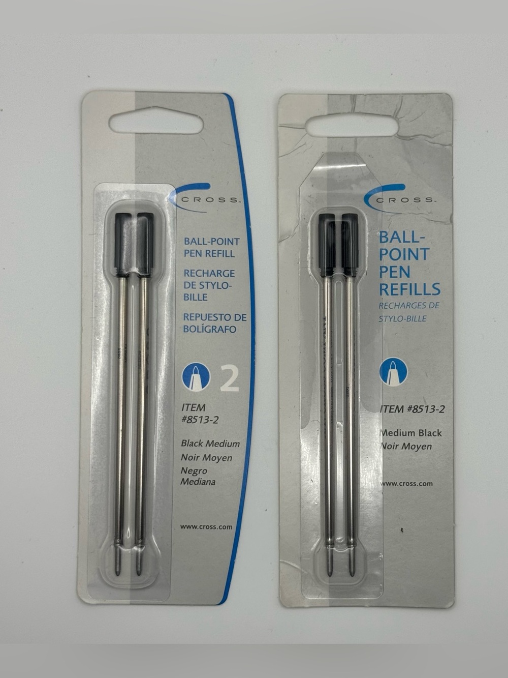 Vintage Cross Ballpoint Pen Refills 8513-2 Black Medium Lot Of 2 NOS USA China